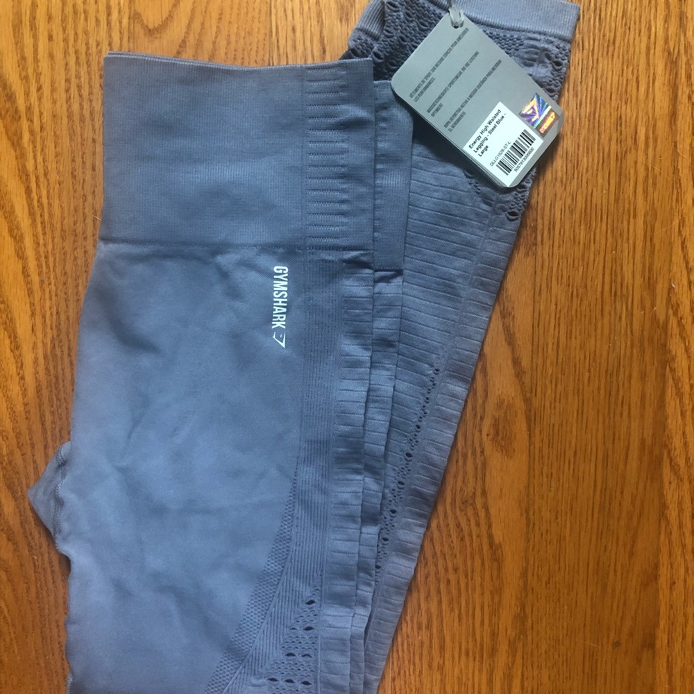 Gymshark Energy High Waisted Seamless Legging in Steel Blue NEW WITH TAGS